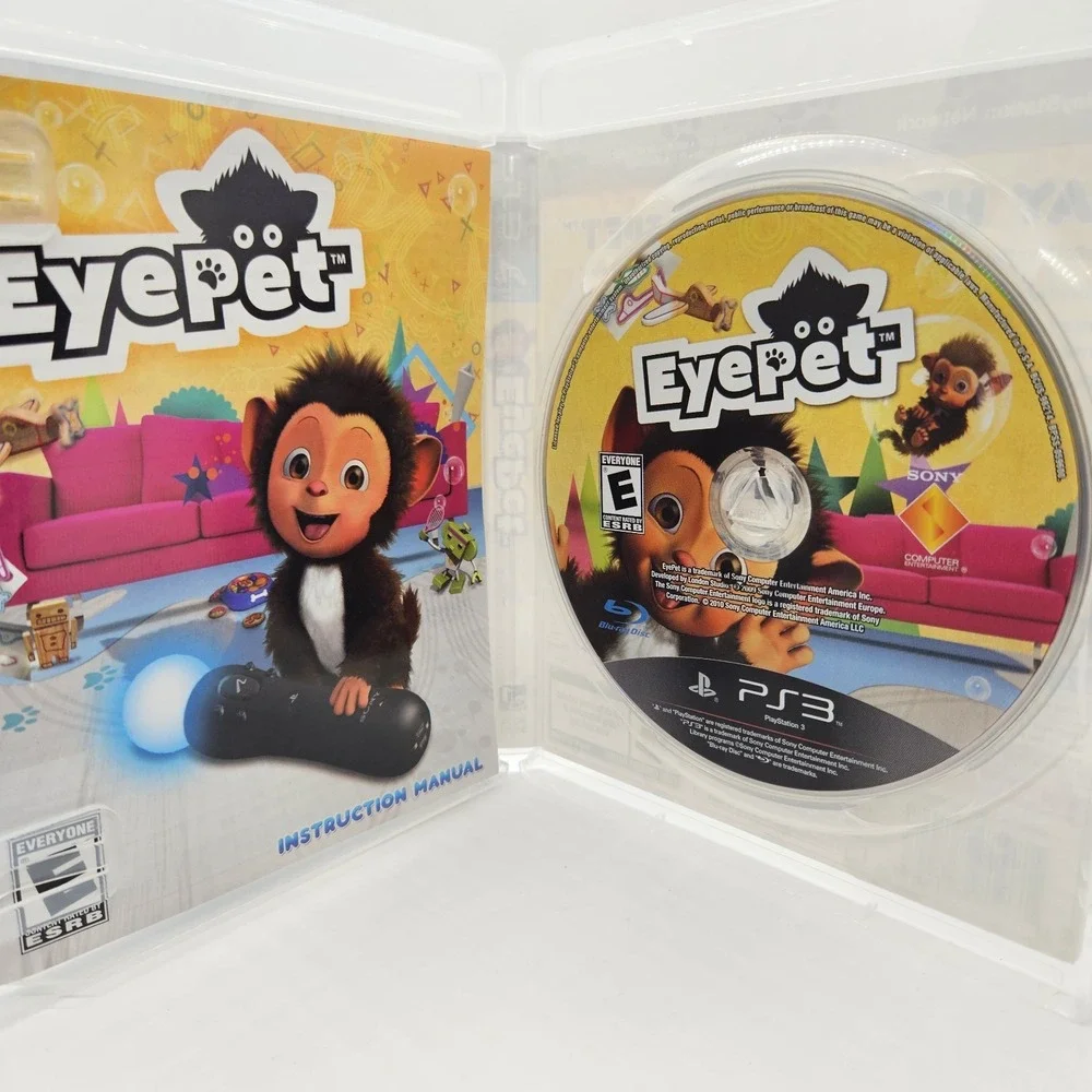 EyePet PS3 Game Complete w/ Case Manual‎ & Disc PlayStation Move